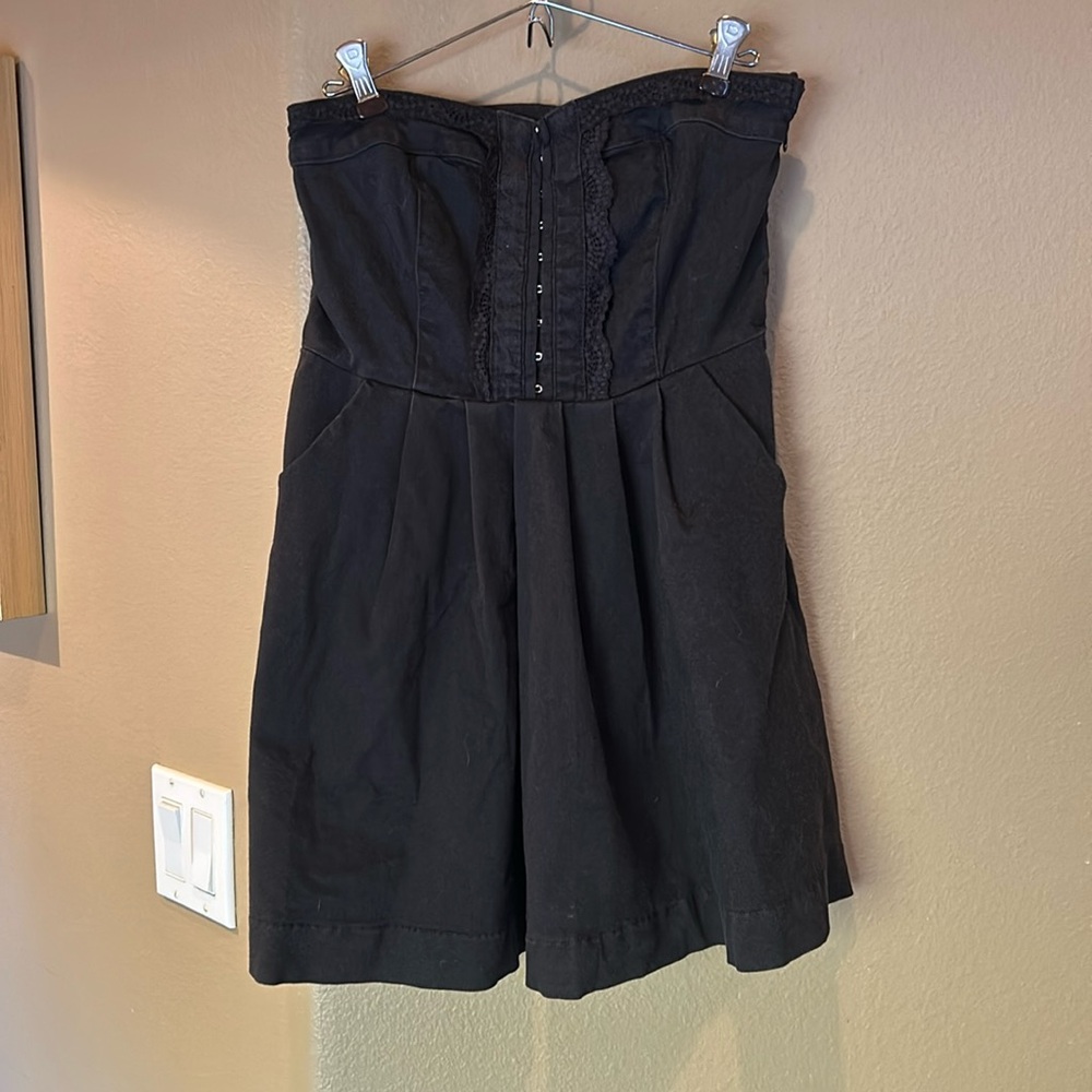 Stemless black mini dress - new